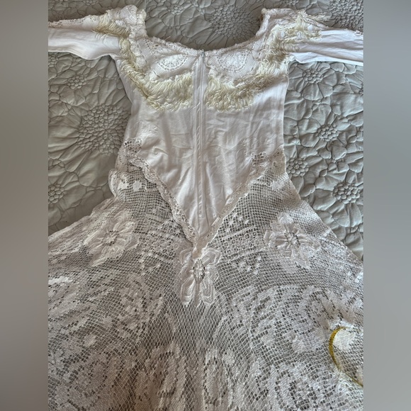 Bohemian White Lace Fringe Dress - Picture 6 of 16